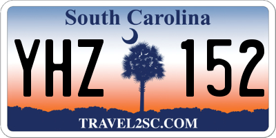 SC license plate YHZ152