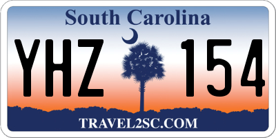SC license plate YHZ154