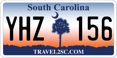 SC license plate YHZ156