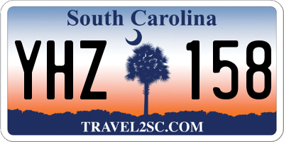 SC license plate YHZ158