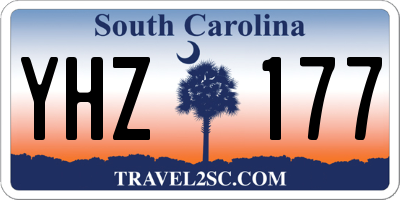 SC license plate YHZ177