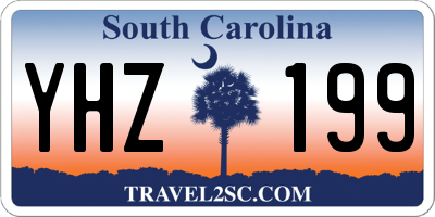 SC license plate YHZ199