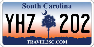 SC license plate YHZ202