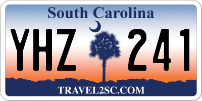 SC license plate YHZ241