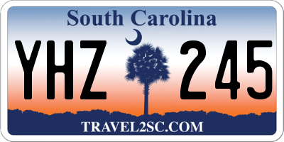 SC license plate YHZ245