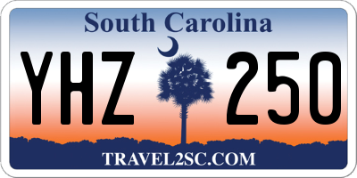 SC license plate YHZ250