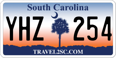 SC license plate YHZ254