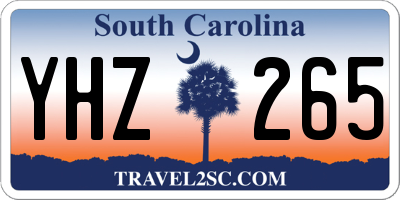 SC license plate YHZ265
