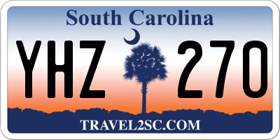 SC license plate YHZ270