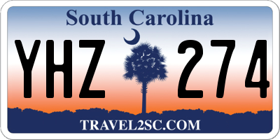 SC license plate YHZ274
