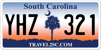 SC license plate YHZ321