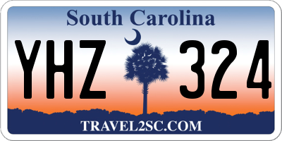 SC license plate YHZ324