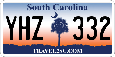 SC license plate YHZ332