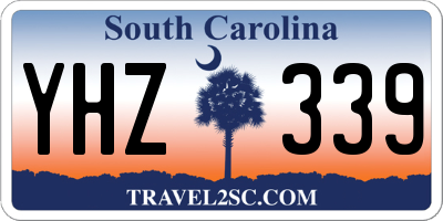 SC license plate YHZ339