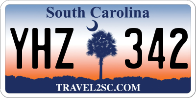 SC license plate YHZ342