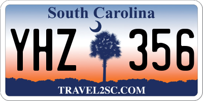 SC license plate YHZ356