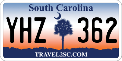 SC license plate YHZ362