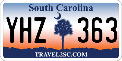 SC license plate YHZ363