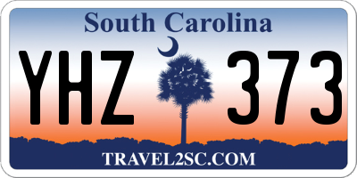 SC license plate YHZ373
