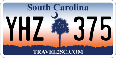 SC license plate YHZ375