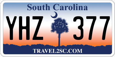 SC license plate YHZ377