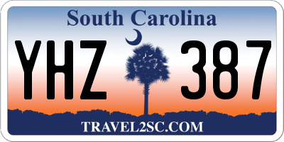 SC license plate YHZ387