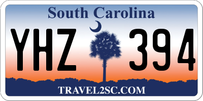 SC license plate YHZ394