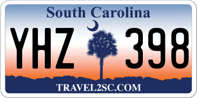SC license plate YHZ398