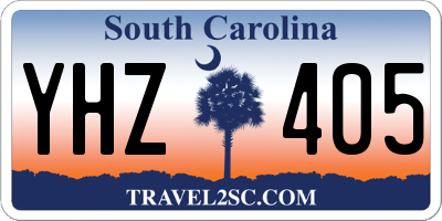 SC license plate YHZ405