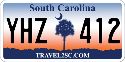 SC license plate YHZ412