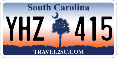 SC license plate YHZ415