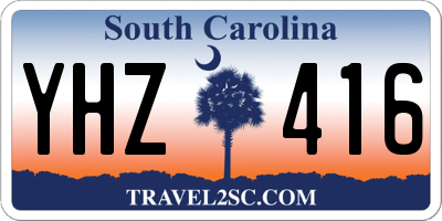 SC license plate YHZ416