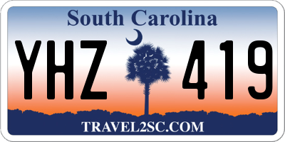 SC license plate YHZ419
