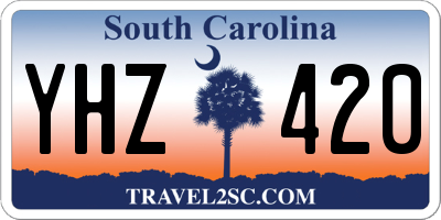 SC license plate YHZ420