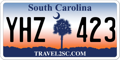 SC license plate YHZ423