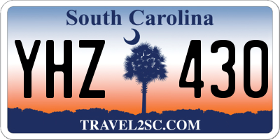 SC license plate YHZ430