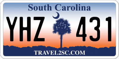 SC license plate YHZ431