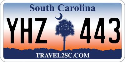 SC license plate YHZ443