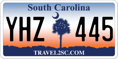 SC license plate YHZ445