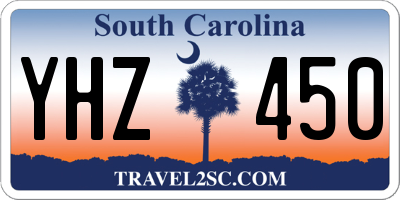 SC license plate YHZ450