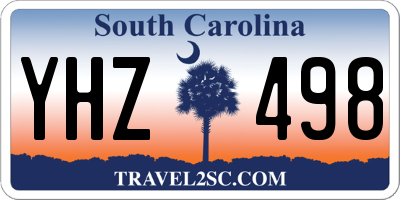 SC license plate YHZ498