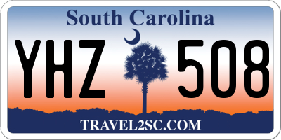 SC license plate YHZ508