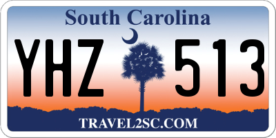SC license plate YHZ513