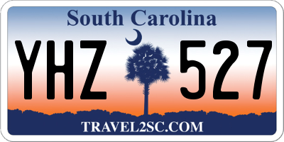 SC license plate YHZ527