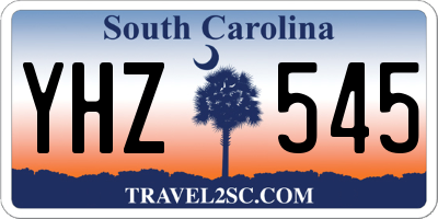 SC license plate YHZ545