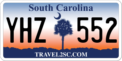 SC license plate YHZ552