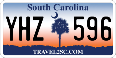 SC license plate YHZ596