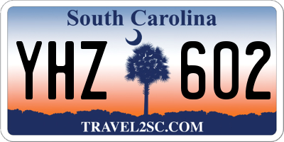 SC license plate YHZ602