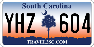 SC license plate YHZ604