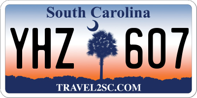 SC license plate YHZ607